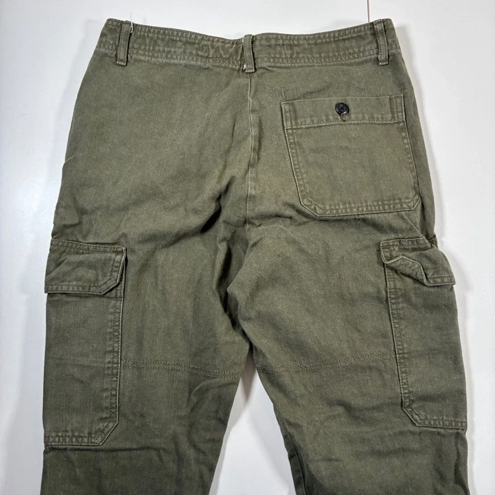 Banana Republic Tapered Surplus Cargo Pants 30x28 Vintage Green Utility Military